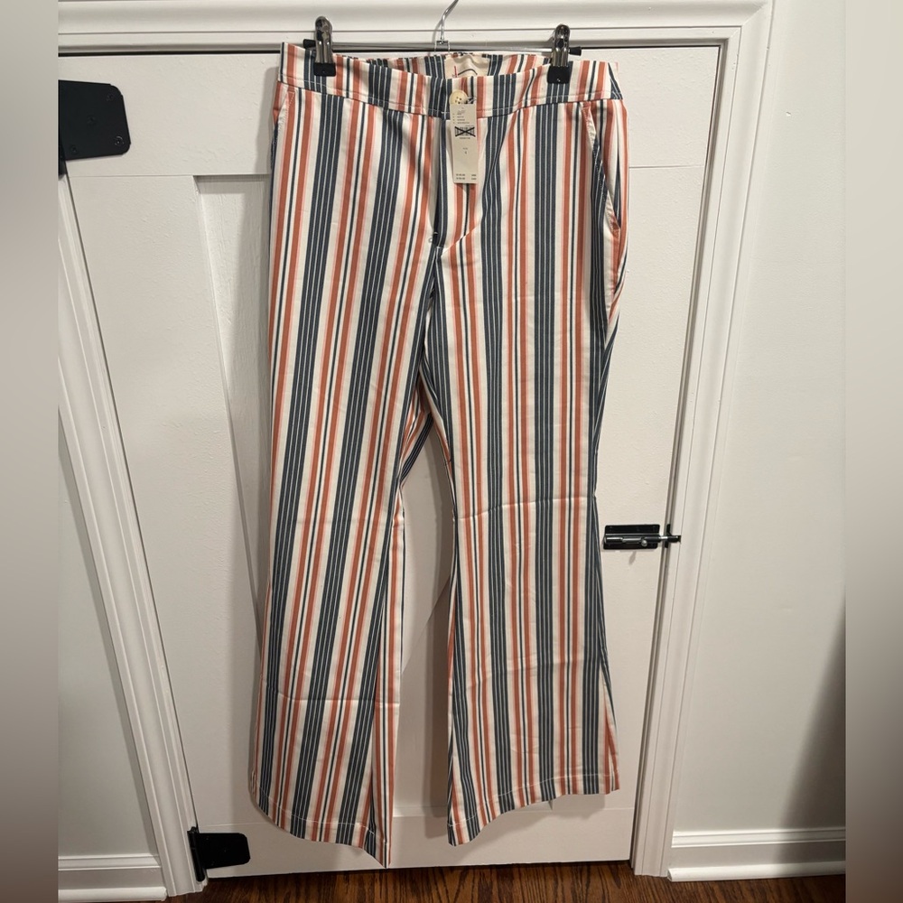 NWT Anthroplogie Striped Flare Bottom Pants